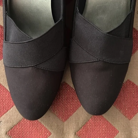Anne Klein sport woman’s black wedge heel pumps textile upper Aktarence sz 7.5M🌹 - Picture 6 of 17